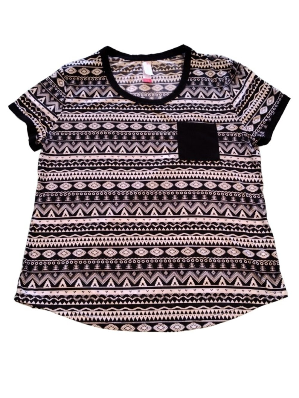 No Boundaries Women XL (15-17) Blouse Geometric Spring Colors